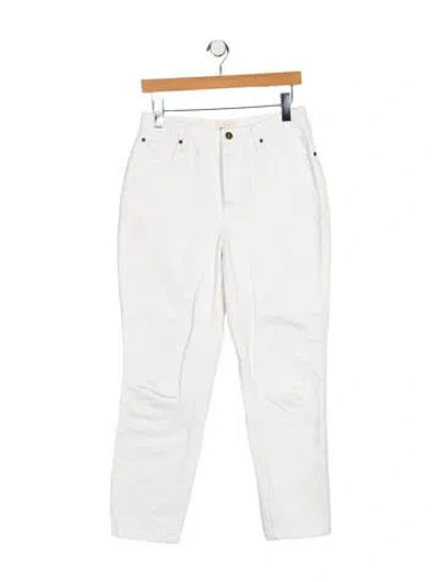 Pre-owned Sézane High-rise Straight Leg Jeans In White