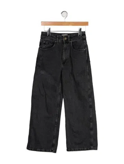 Pre-owned Sézane High-rise Wide Leg Jeans In Black