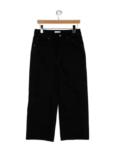 Pre-owned Sézane High-rise Wide Leg Jeans In Black