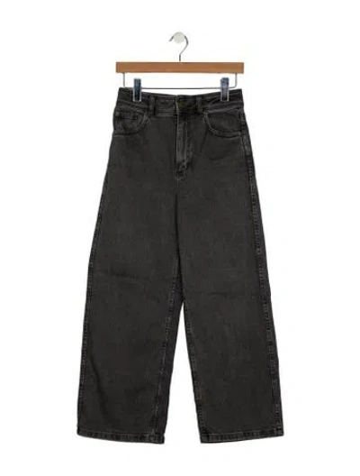 Pre-owned Sézane High-rise Wide Leg Jeans In Black