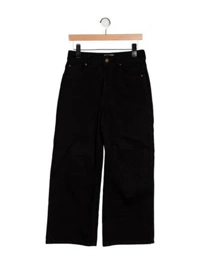 Pre-owned Sézane High-rise Wide Leg Jeans In Black