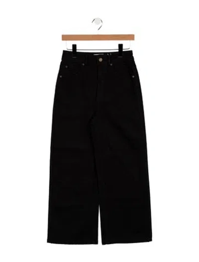 Pre-owned Sézane High-rise Wide Leg Jeans In Black