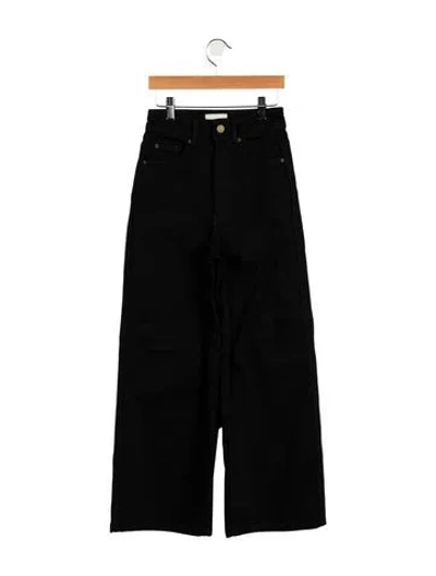 Pre-owned Sézane High-rise Wide Leg Jeans In Black