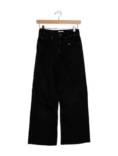 Pre-owned Sézane High-rise Wide Leg Jeans In Black