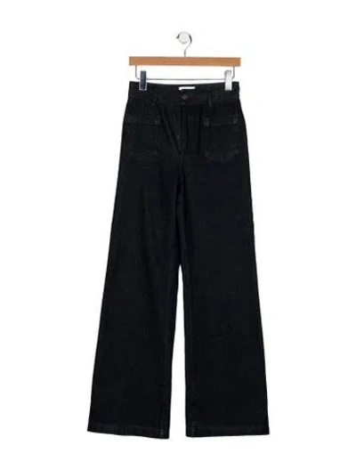 Pre-owned Sézane High-rise Wide Leg Jeans In Blue
