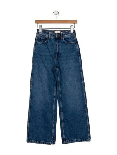 Pre-owned Sézane High-rise Wide Leg Jeans In Blue