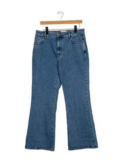 Pre-owned Sézane High-rise Wide Leg Jeans In Blue