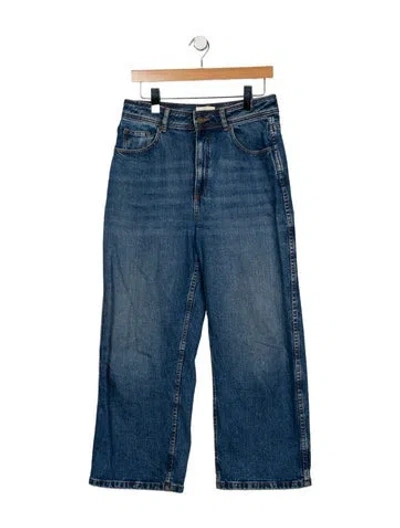 Pre-owned Sézane High-rise Wide Leg Jeans In Blue