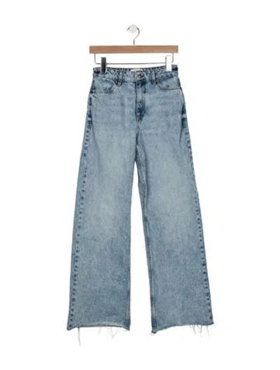 Pre-owned Sézane High-rise Wide Leg Jeans In Blue