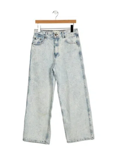 Pre-owned Sézane High-rise Wide Leg Jeans In Blue