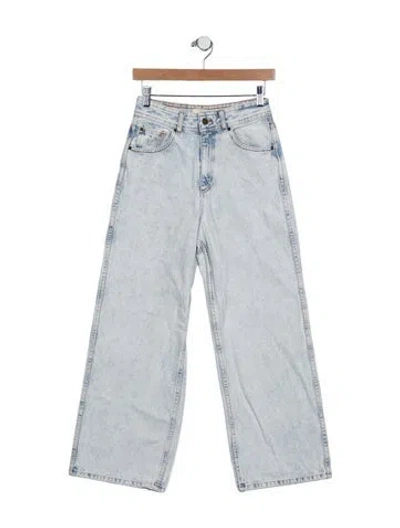 Pre-owned Sézane High-rise Wide Leg Jeans In Blue