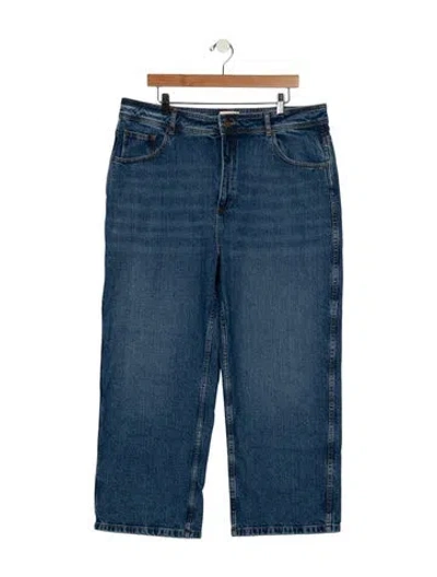 Pre-owned Sézane High-rise Wide Leg Jeans In Blue