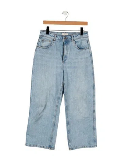 Pre-owned Sézane High-rise Wide Leg Jeans In Blue
