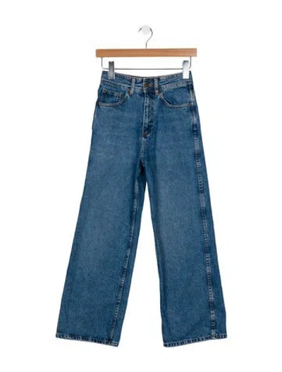 Pre-owned Sézane High-rise Wide Leg Jeans In Blue