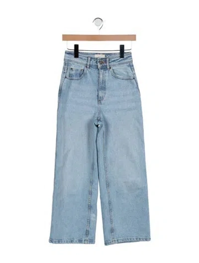 Pre-owned Sézane High-rise Wide Leg Jeans In Blue