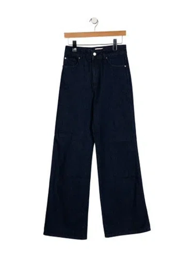 Pre-owned Sézane High-rise Wide Leg Jeans In Blue