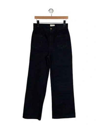 Pre-owned Sézane High-rise Wide Leg Jeans In Blue