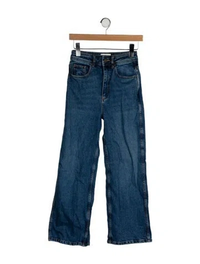 Pre-owned Sézane High-rise Wide Leg Jeans In Blue