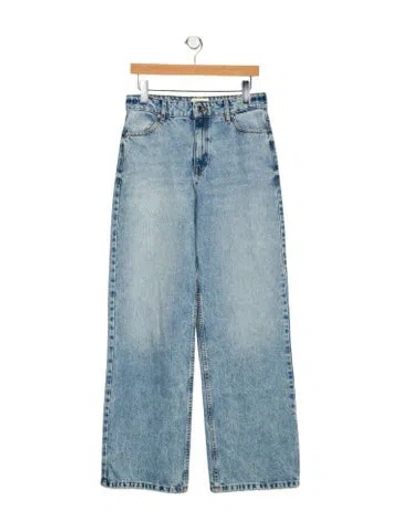 Pre-owned Sézane High-rise Wide Leg Jeans In Blue