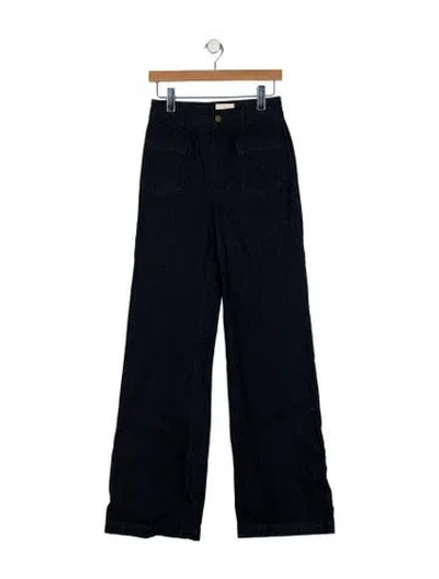 Pre-owned Sézane High-rise Wide Leg Jeans In Blue