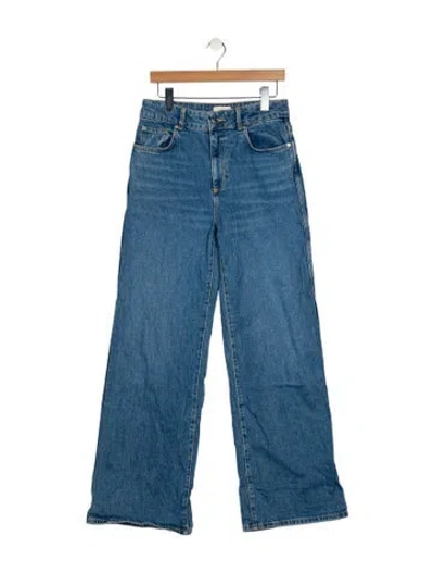 Pre-owned Sézane High-rise Wide Leg Jeans In Blue