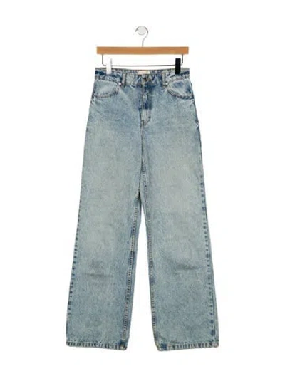 Pre-owned Sézane High-rise Wide Leg Jeans In Blue