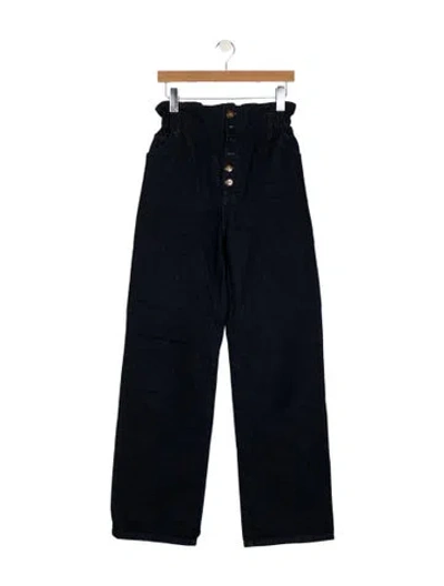 Pre-owned Sézane High-rise Wide Leg Jeans In Blue