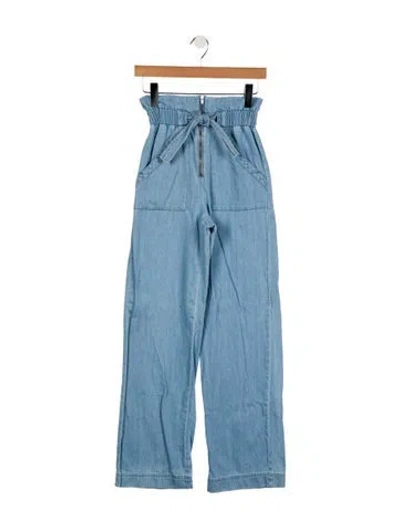 Pre-owned Sézane High-rise Wide Leg Jeans In Blue