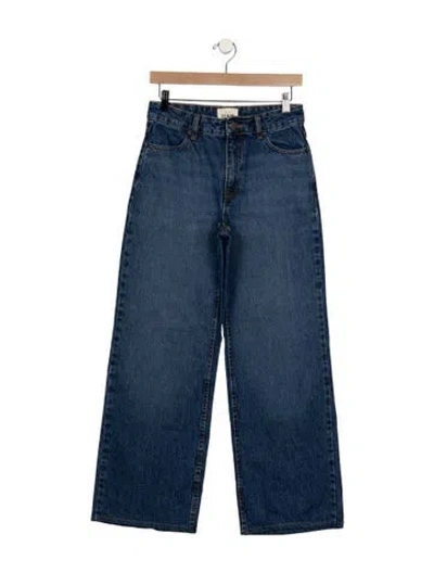 Pre-owned Sézane High-rise Wide Leg Jeans In Blue