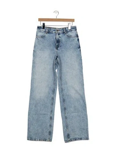 Pre-owned Sézane High-rise Wide Leg Jeans In Blue