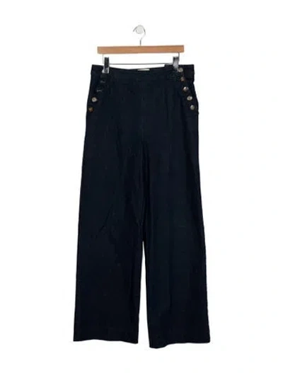 Pre-owned Sézane High-rise Wide Leg Jeans In Blue