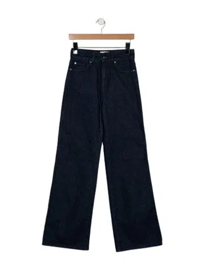 Pre-owned Sézane High-rise Wide Leg Jeans In Blue