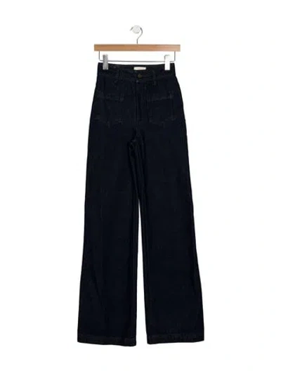 Pre-owned Sézane High-rise Wide Leg Jeans In Blue
