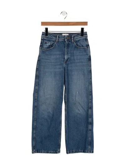 Pre-owned Sézane High-rise Wide Leg Jeans In Blue