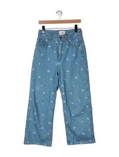 Pre-owned Sézane High-rise Wide Leg Jeans In Blue