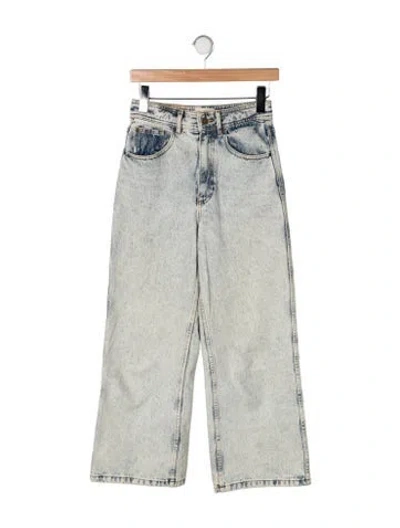 Pre-owned Sézane High-rise Wide Leg Jeans In Blue