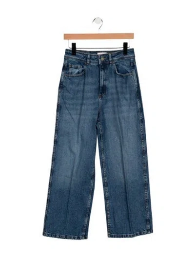 Pre-owned Sézane High-rise Wide Leg Jeans In Blue
