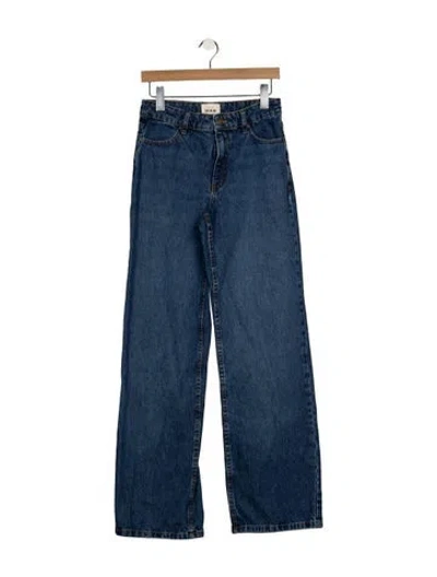 Pre-owned Sézane High-rise Wide Leg Jeans In Blue