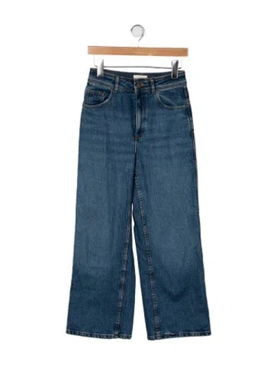 Pre-owned Sézane High-rise Wide Leg Jeans In Blue