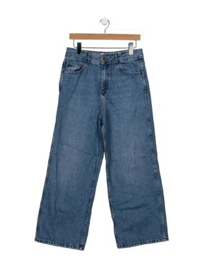 Pre-owned Sézane High-rise Wide Leg Jeans In Blue