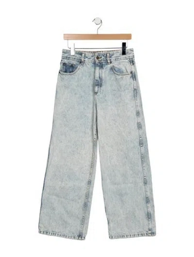 Pre-owned Sézane High-rise Wide Leg Jeans In Blue