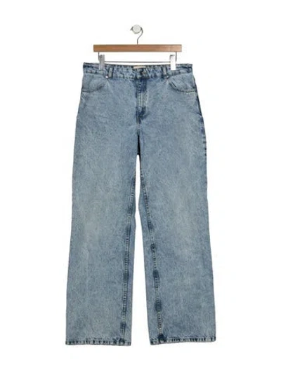 Pre-owned Sézane High-rise Wide Leg Jeans In Blue