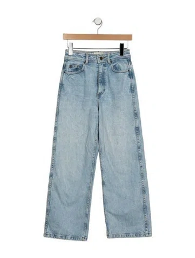 Pre-owned Sézane High-rise Wide Leg Jeans In Blue
