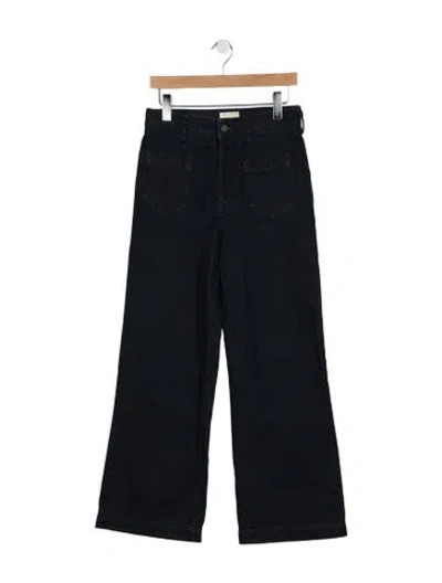 Pre-owned Sézane High-rise Wide Leg Jeans In Blue
