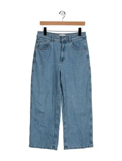 Pre-owned Sézane High-rise Wide Leg Jeans In Blue