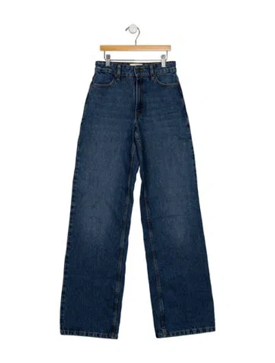 Pre-owned Sézane High-rise Wide Leg Jeans In Blue