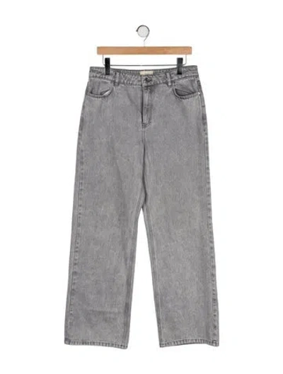 Pre-owned Sézane High-rise Wide Leg Jeans In Gray