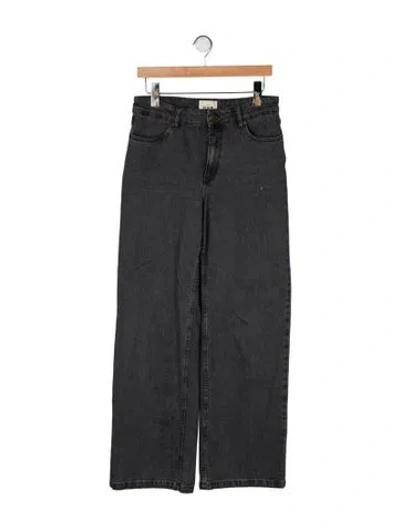 Pre-owned Sézane High-rise Wide Leg Jeans In Gray