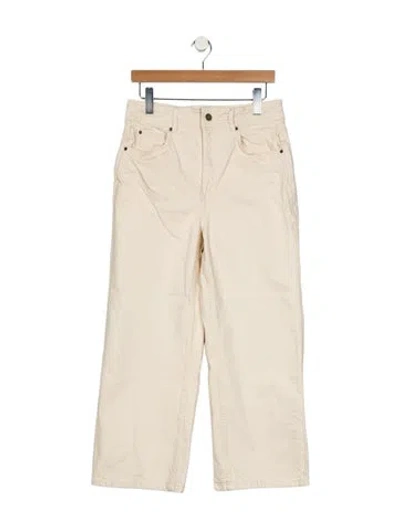 Pre-owned Sézane High-rise Wide Leg Jeans In Neutral