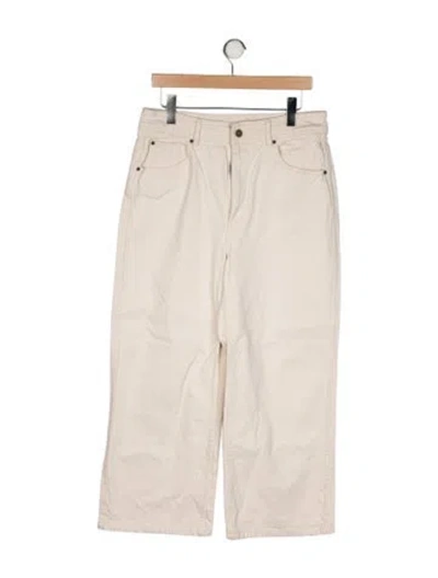 Pre-owned Sézane High-rise Wide Leg Jeans In Neutral